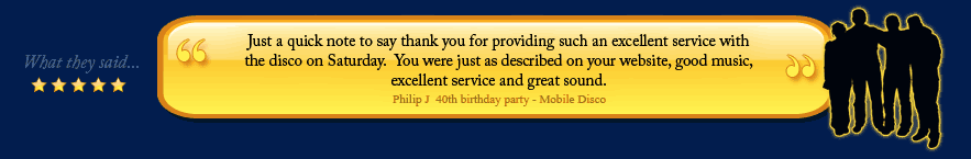 Hire a mobile disco dj for the night, entertainment for a party